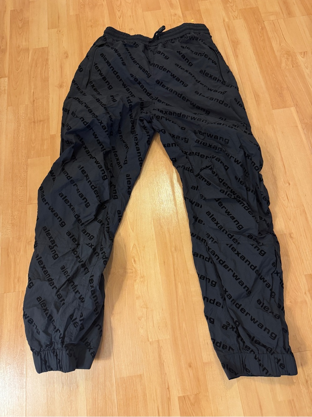 Alexander Wang Black Logo-Print Jogger Sweatpants